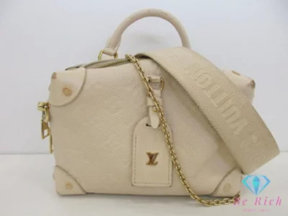 Louis Vuitton Monogram Empreinte Malle Souple Handbag Shoulder Bag Cream White